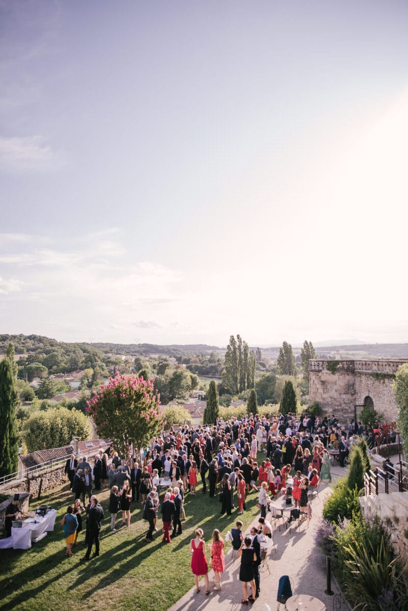 mariage Château de Montalieu cocktail terrasse