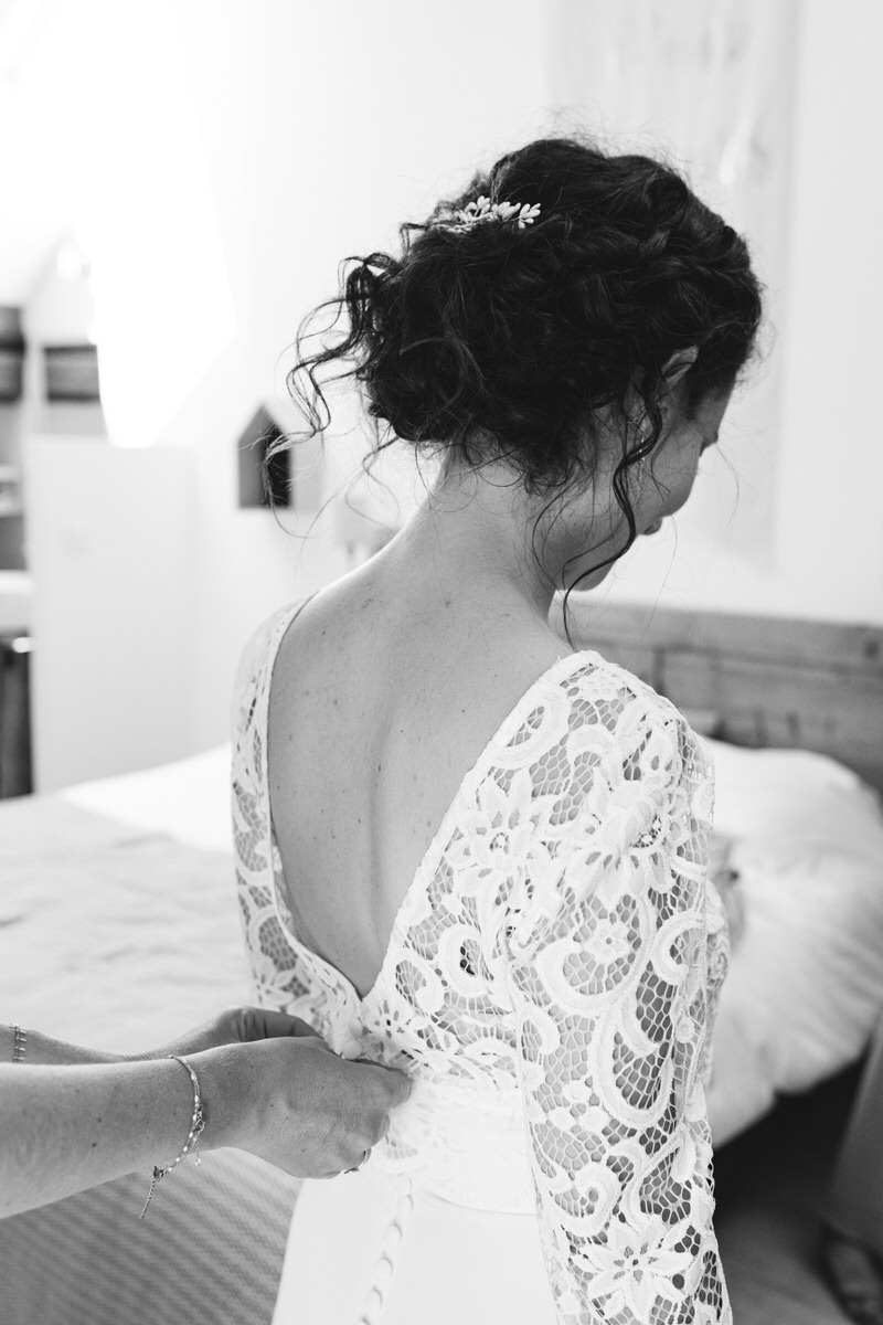 préparatifs de la mariée à la grange aux fées