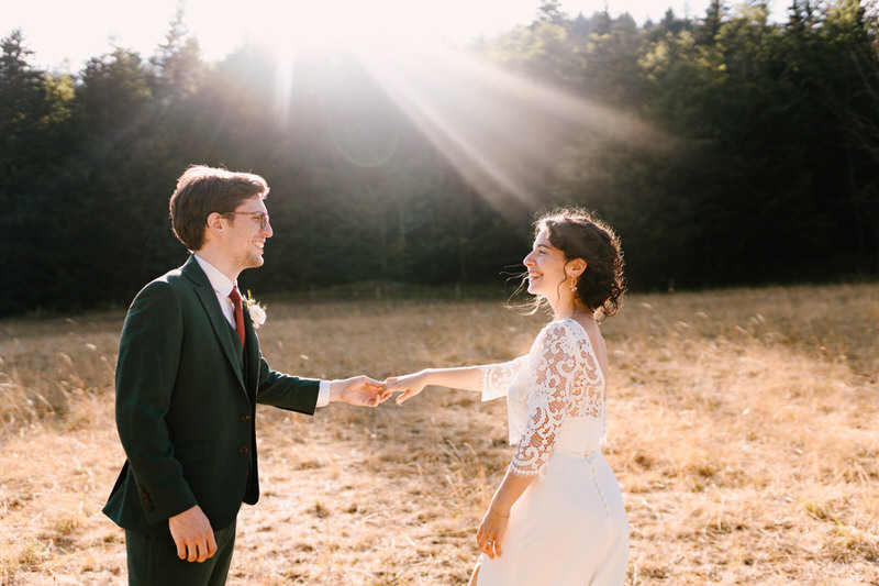 reportage mariage lumineux et simple grange aux fées vercors